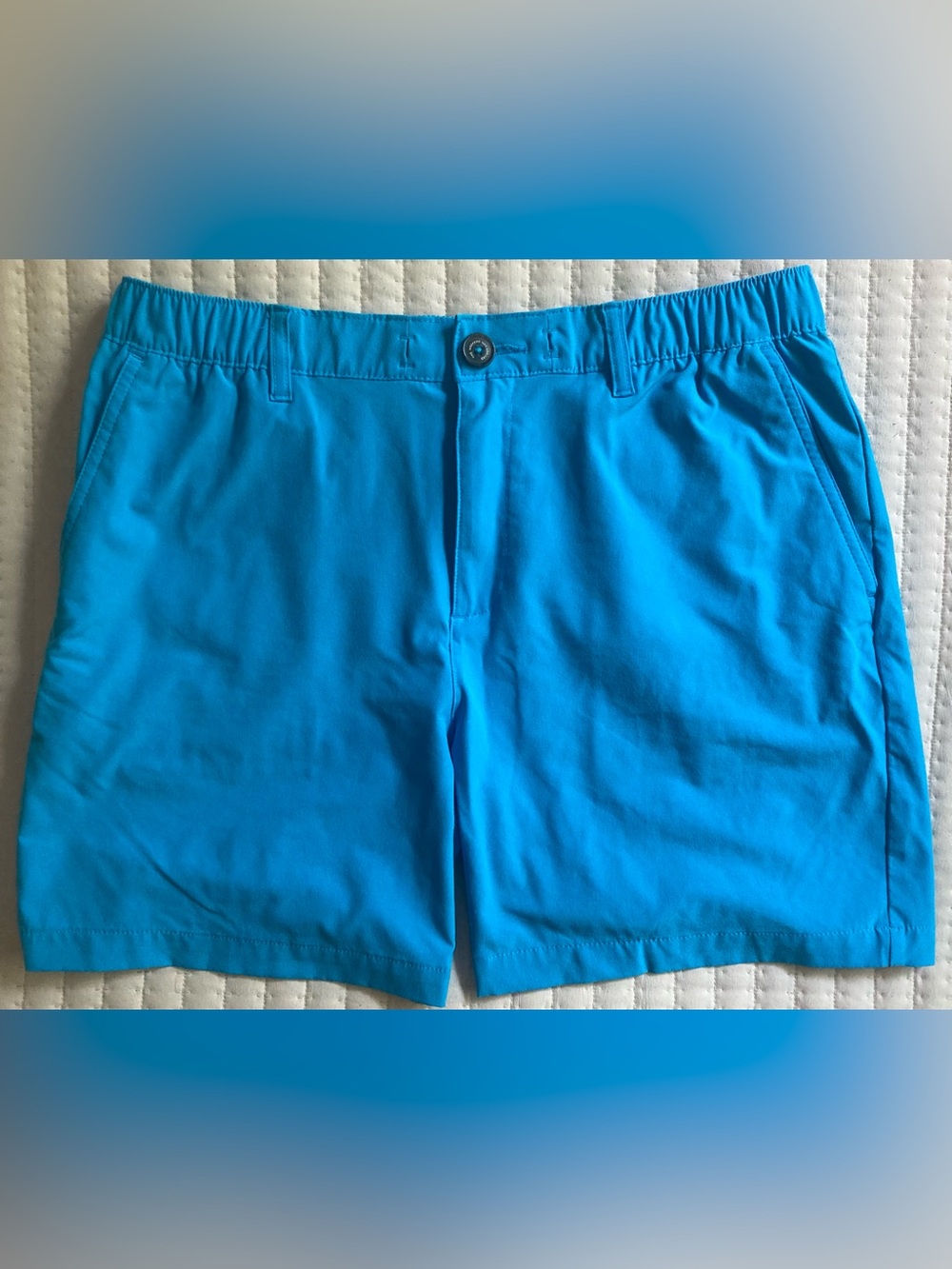 Chubbies Everywear Shorts Mens Large 6" Blue Elastic Waist Golf Casual Chino